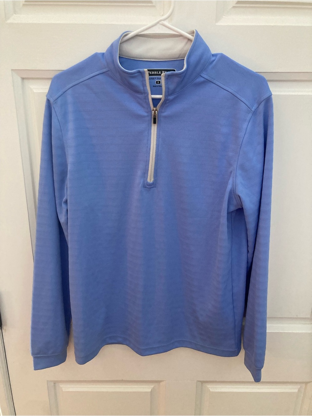 Pebble Beach Men's Sky Blue Quarter-Zip Pullover